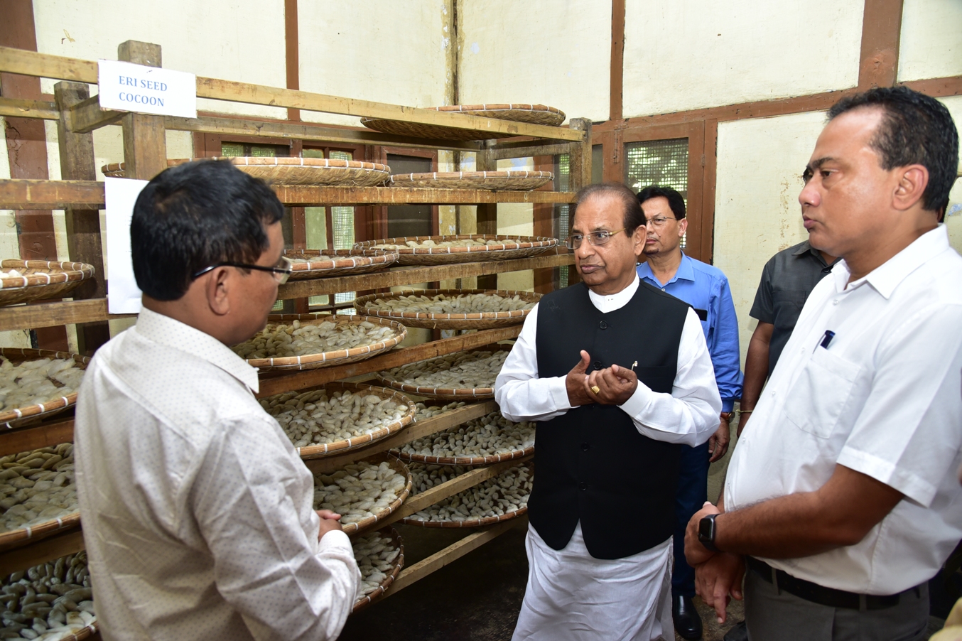 Former Governor Prof Jagadish Mukhi Interacting with Officials