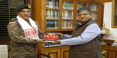 Hon'ble Governor with Rana Pratap Kalita,GOC Commanding-In-Chief Easter Command