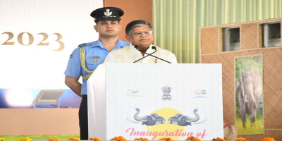 Hon'ble Governor delivering His Speech at Gaj Utsav, Kaziranga