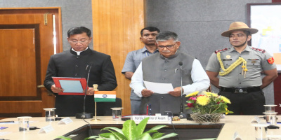 Assam Governor Gulab Chand Kataria administered the oath of office to Dr. Sujoy Lal Thaosen, IPS(Retd.) as the Chief Commissioner, Assam State Commission for