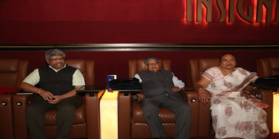 Assam Governor Gulab Chand Kataria along with the First Lady of Assam Smt. Anita Kataria enjoyed the film  'Article 370' in a cinema hall in Guwahati