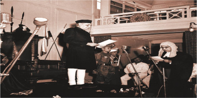 Governor B K Nehru taking the Oath of Office