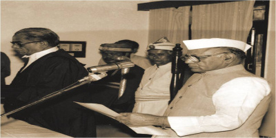 Governor Harideo Joshi taking the Oath of Office