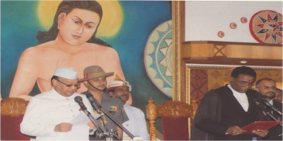 Hon'ble Governor Syed Sibtey Razi taking the Oath of Office