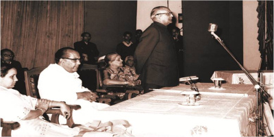 Hon'ble Governor Vishnu Sahay addressing public meetings