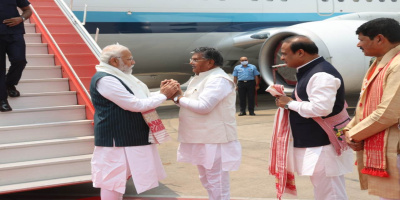 Governor along with CM welcoming Prime Minister at LGBI Airport.jpg