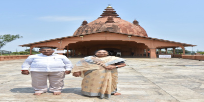 Governor and First Lady at Shiv Dol in Sivasagar