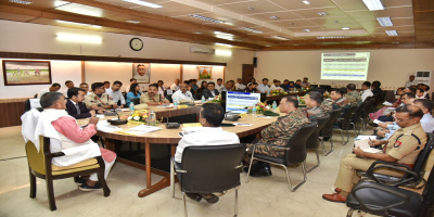 Governor holds review meeting with the DC and Department Heads of Tinsukia district