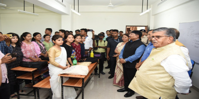 Governor interacting with all the students of Birangana Sati Sadhani Rajyik Vishwavidyalaya