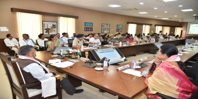 Governor reviewing the implementation of Central and State Govt. schemes in Kamrup district