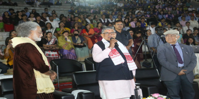 Governor speaking at 'Virasat Anubhav Series 2024' at Assam down town University