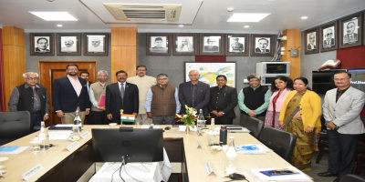 Governor with  the Chancellor’s Nominee of Sri Aniruddhadeva Sports University at Raj Bhavan