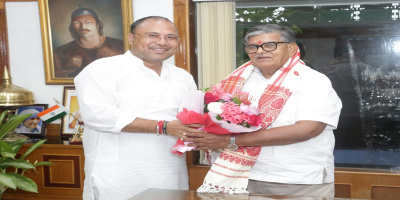 Industries & Commerce and  Public Enterprise & Cultural Affairs  Minister Bimal Borah calls on Governor of Assam