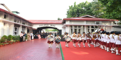 Performance of a School Band during the At Home celebration