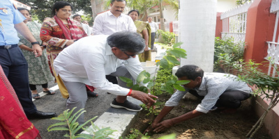 Governor plants a sapling at Raj Bhavan on the occasion of World Environment Day 2024