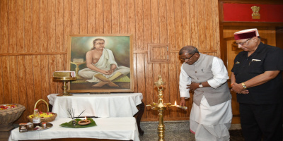 Assam Governor pays tributes to Srimanta Sankardev on the occasion of the Tirovab Tithi of the Gurujona at Raj Bhavan