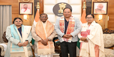 Speaker, Assam Legislative Assembly calls on Assam Governor Lakshman Prasad Acharya